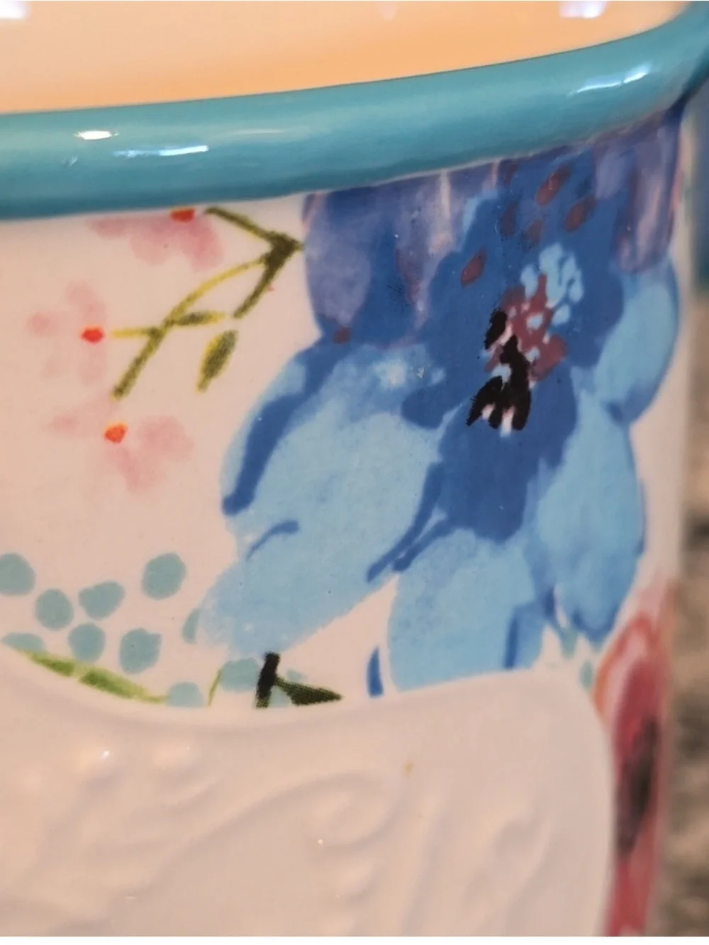 The Pioneer Woman “Melody” Stoneware Crock Utensil Holder NWT